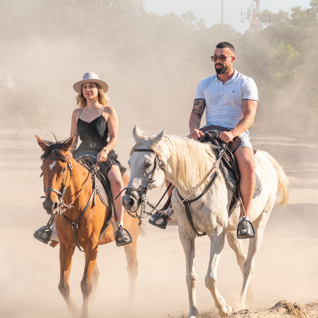 Caixa-Oferta • Passeio a Cavalo na Praia Pôr-Do-Sol