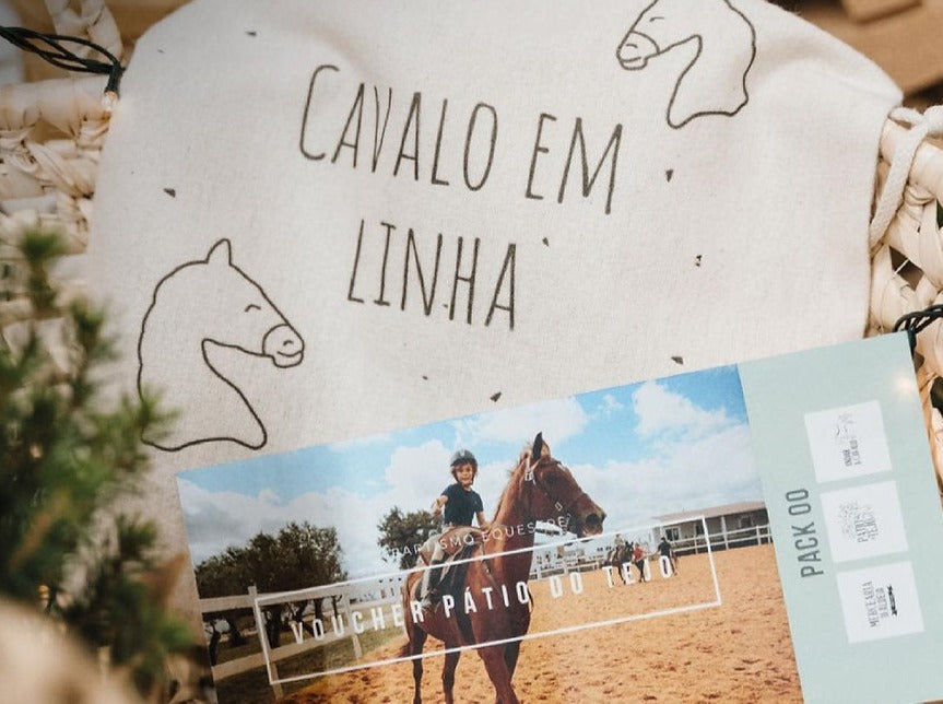 Caixa - Oferta • Jogo Cavalo em Linha + Batismo Equestre – Andar a cavalo